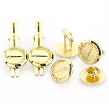 Bulk Wholesale Garment Men Metal Brooch Pin Gift Set Men Suits Custom Tie Clip Lapel Pin